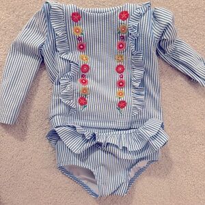 6-9 month baby boden suit. Worn once.
